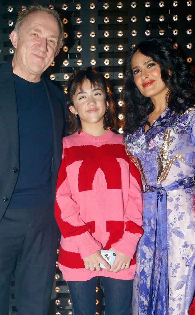 Salma Hayek, Valentina Paloma Pinault, Francois-Henri Pinault, Milan Fashion Week 2019